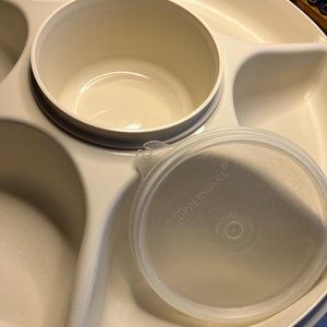 Vintage Tupperware divided relish server - EUC
